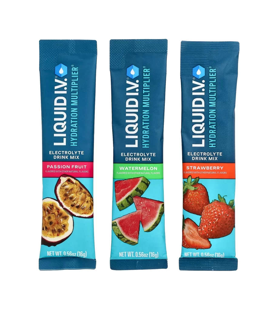 Liquid I.V. Hydration Multiplier Electrolyte Drink Mix Variety Pack 15 Sticks 0.