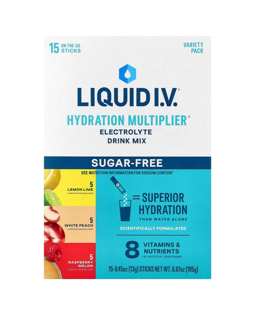 Liquid I.V. Hydration Multiplier Electrolyte Drink Mix Variety Pack Sugar-Free 1