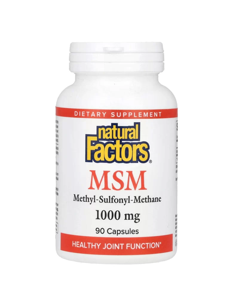Natural Factors MSM 1000 mg 90 Capsules Packaging