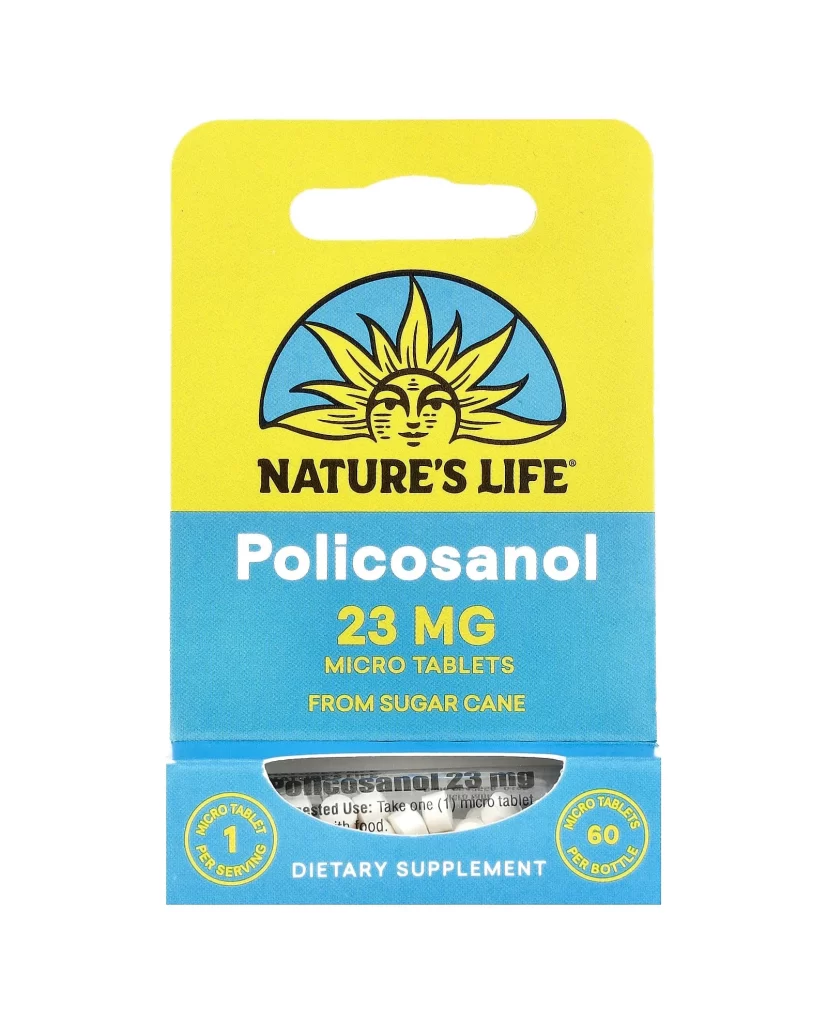 Natures Life Policosanol 23 mg 60 Micro Tablets Packaging