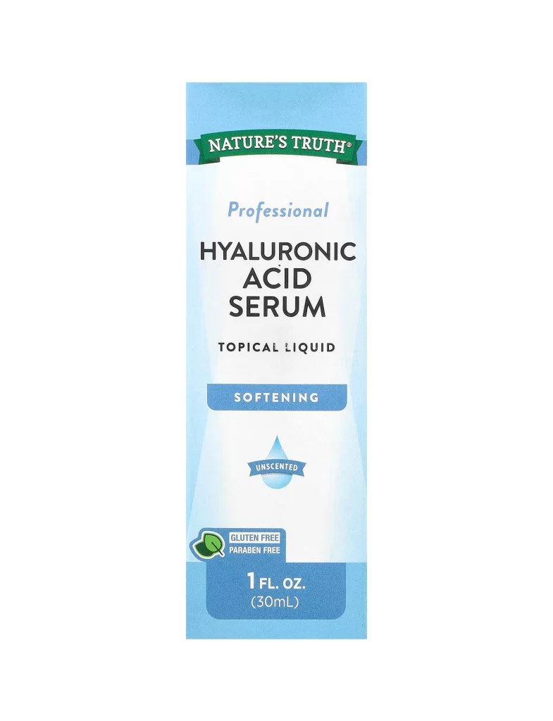 Natures Truth Hyaluronic Acid Serum Unscented 1 fl oz 30 ml Packaging