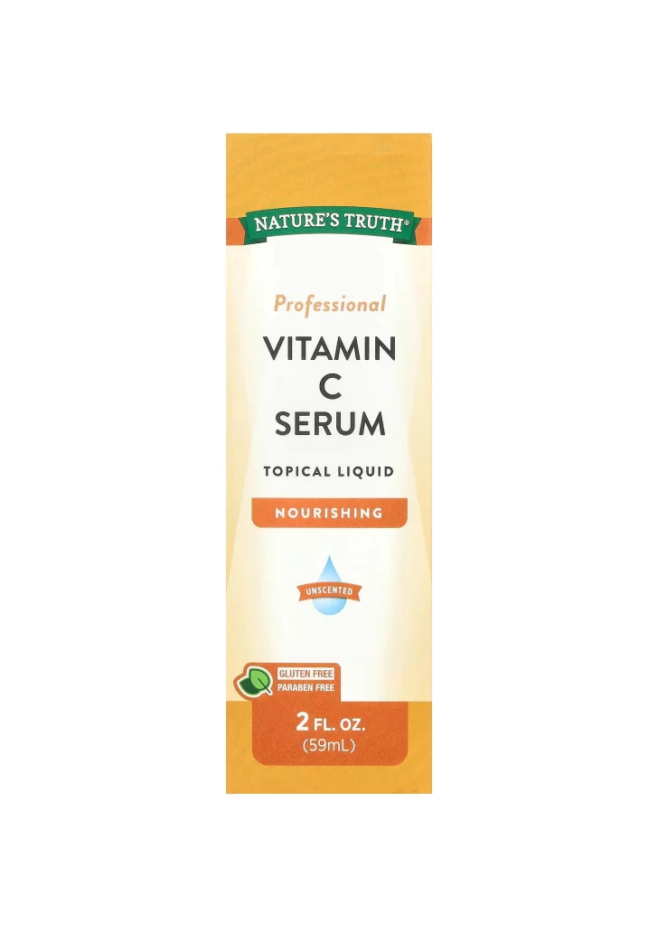 Natures Truth Vitamin C Serum Topical Liquid Unscented 2 fl oz 59 ml Packaging