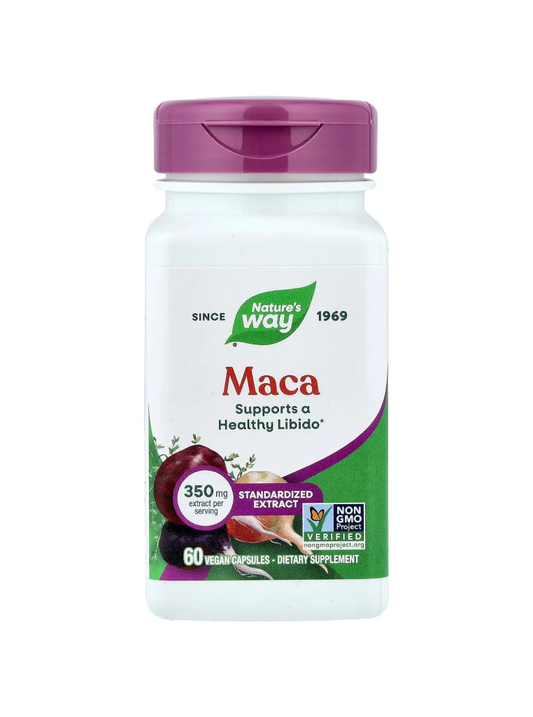Natures Way Maca 350 mg 60 Vegan Capsules Packaging