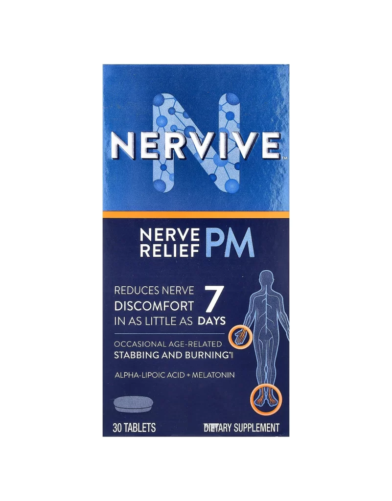 Nervive Nerve Relief PM 30 Tablets Packaging