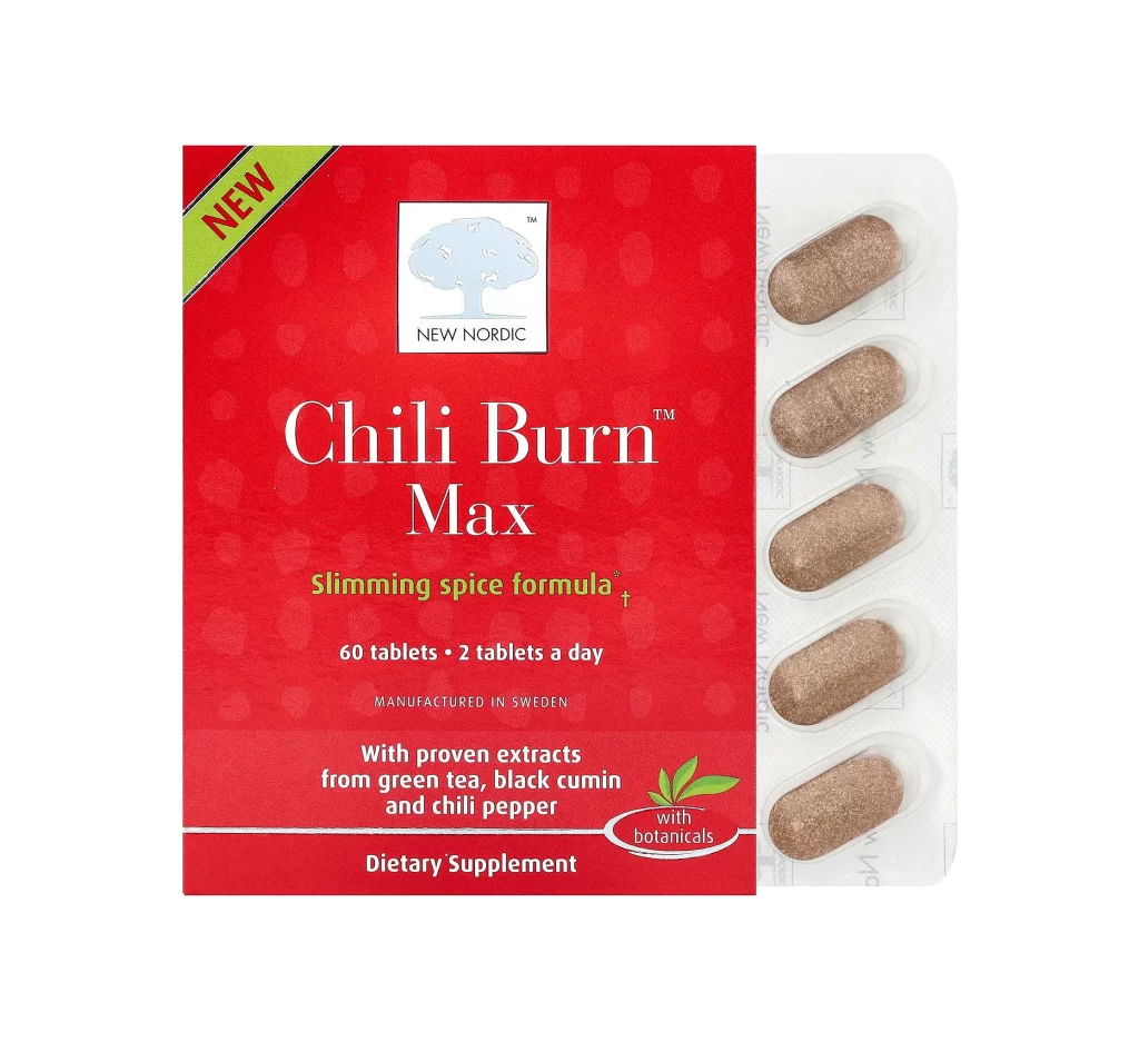 New Nordic Chili Burn Max 60 Tablets Packaging