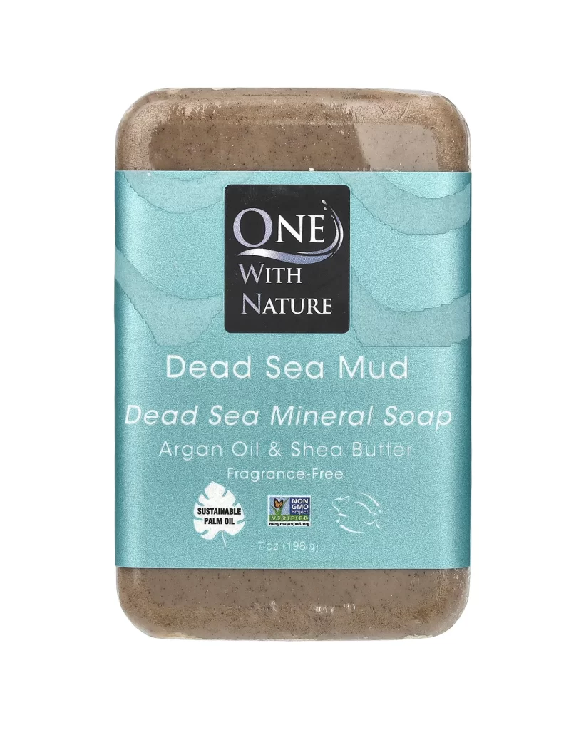 One with Nature Dead Sea Mineral Bar Soap Dead Sea Mud Fragrance-Free 7 oz 198 g Packaging
