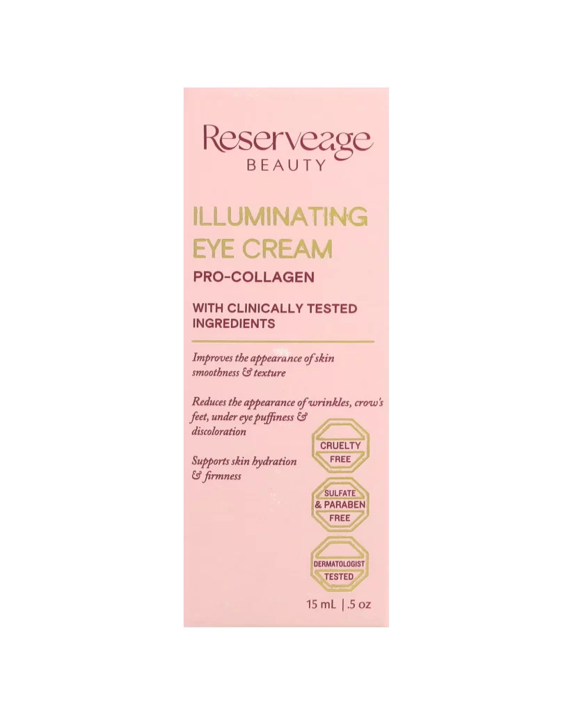 Reserveage Beauty Illuminating Eye Cream 0.5 oz 15 ml Packaging