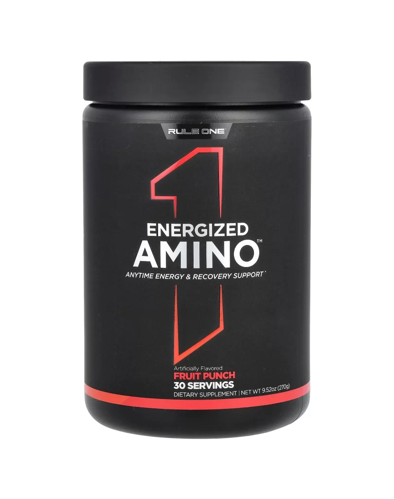 Rule One Proteins Energized Amino Fruit Punch 9.52 oz 270 g Packaging