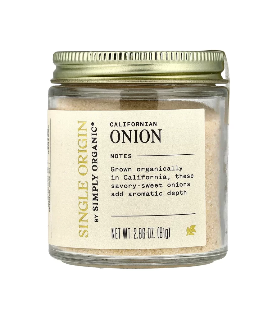 Simply Organic Single Origin California Onion 2.86 oz 81 g Packaging