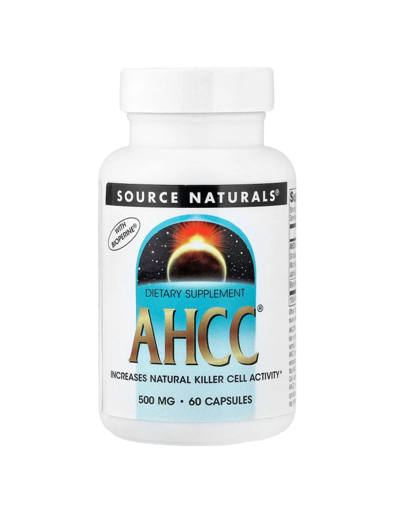 Source Naturals AHCC With Bioperine 60 Capsules Packaging