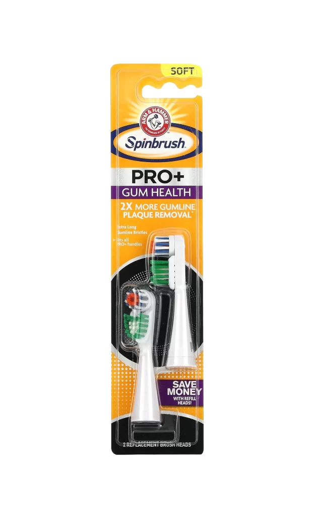 Spinbrush Arm  Hammer Pro Gum Health Soft 2 Brush Heads Packaging