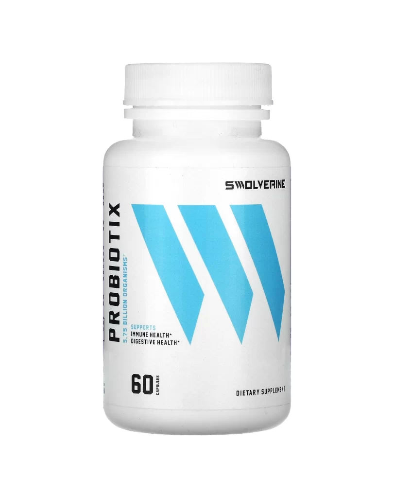 Swolverine Probiotix 60 Capsules 9 mg per Capsule Packaging