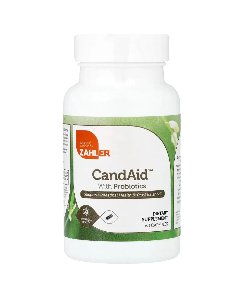 Zahler CandAid With Probiotics 60 Capsules Packaging