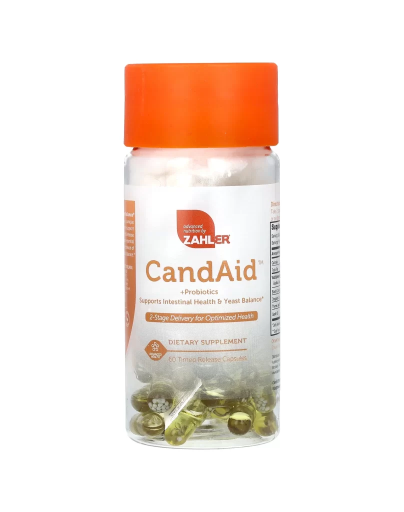 Zahler CandAid With Probiotics 60 Capsules Packaging