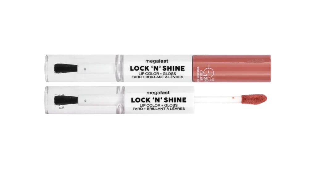 wet n wild MegaLast Lock N Shine Lip Color  Gloss 1115492 Nude Illusion 0.26 fl Packaging