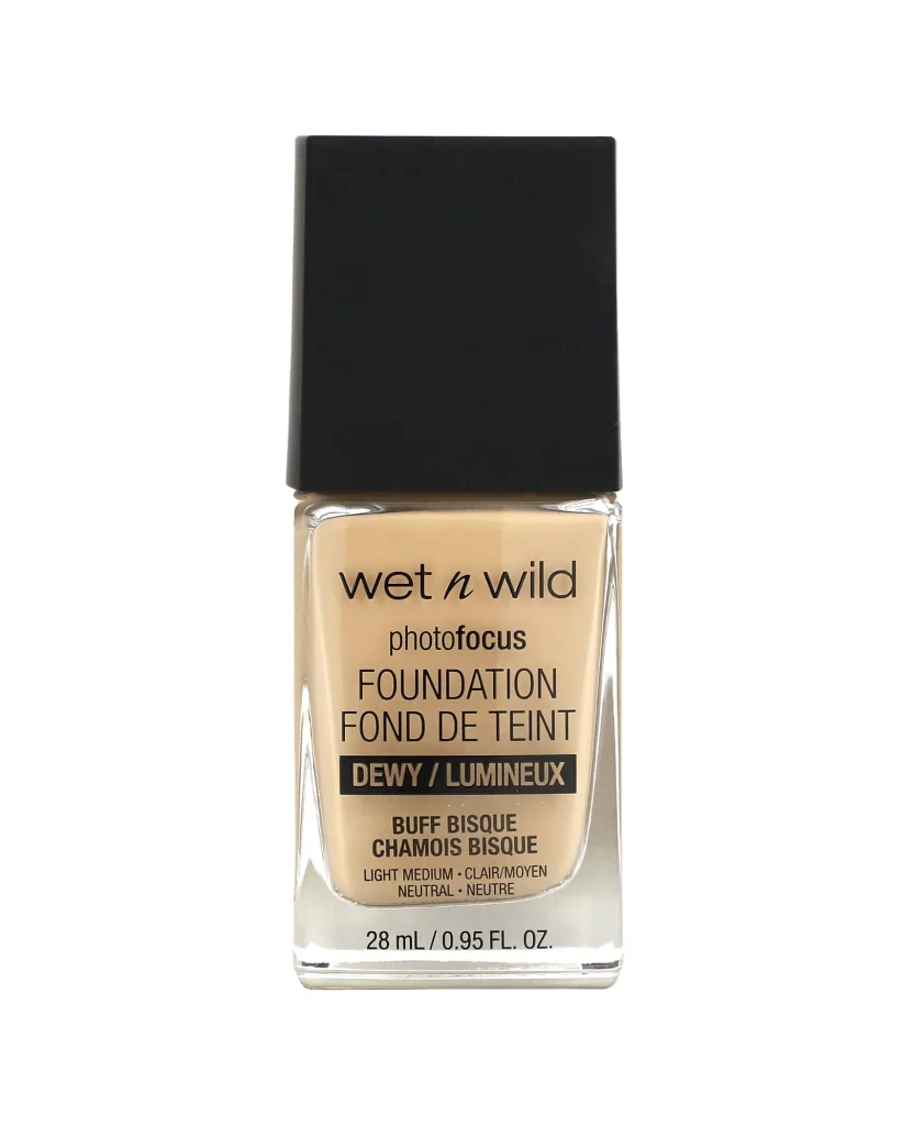 wet n wild PhotoFocus Foundation Dewy 1111523 Buff Bisque 0.95 fl oz 28 ml Packaging