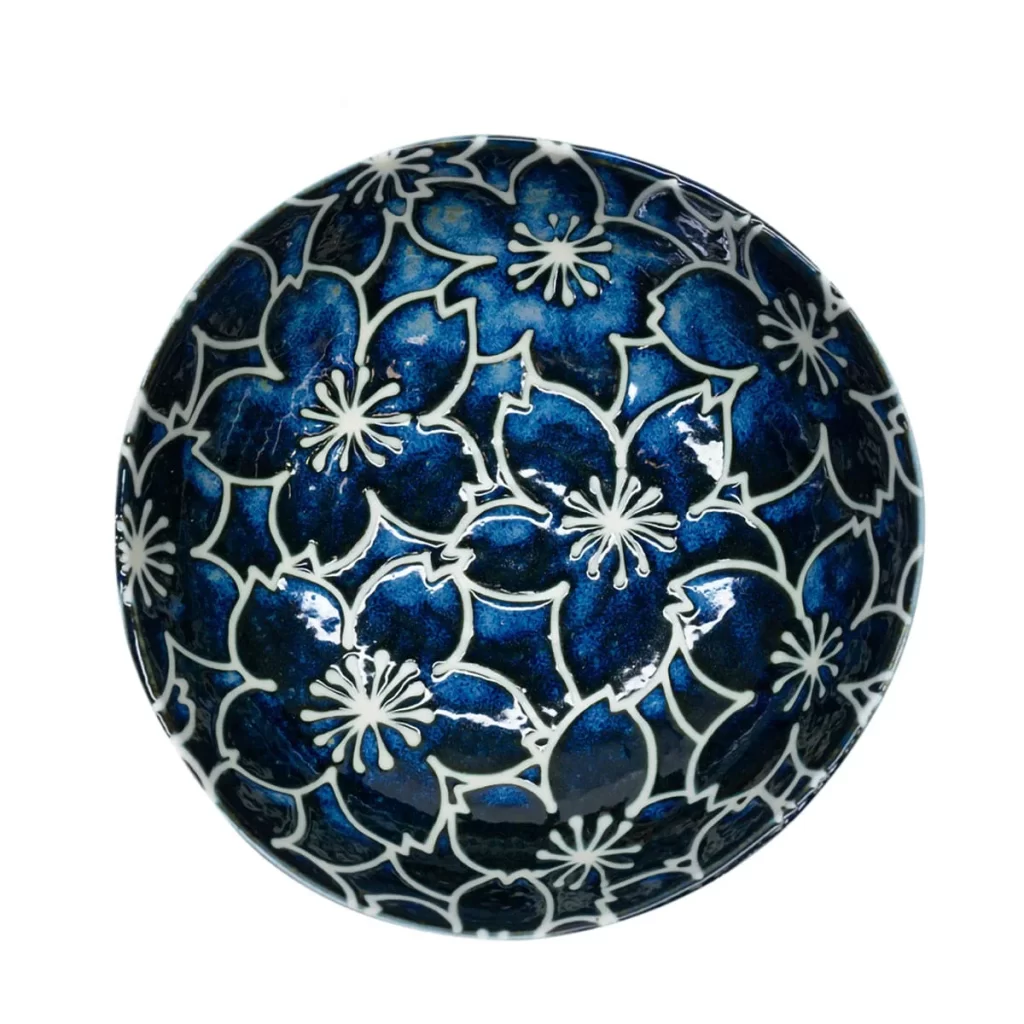 Youhinkaou Sankakusawachi Dish Bowl Pair with Gift Box