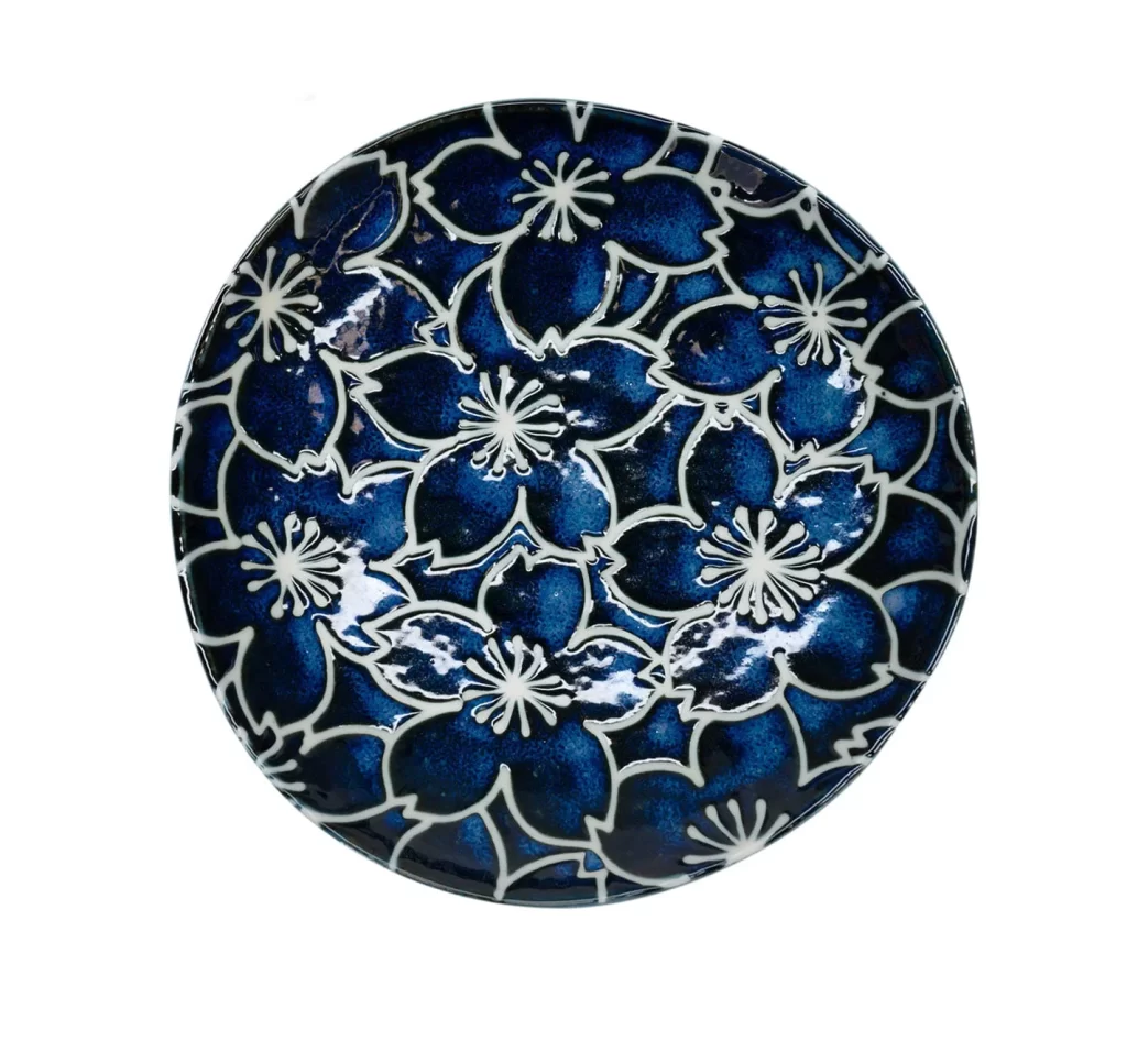 Youhinkaou Sankakusawachi Dish Bowl Pair with Gift Box