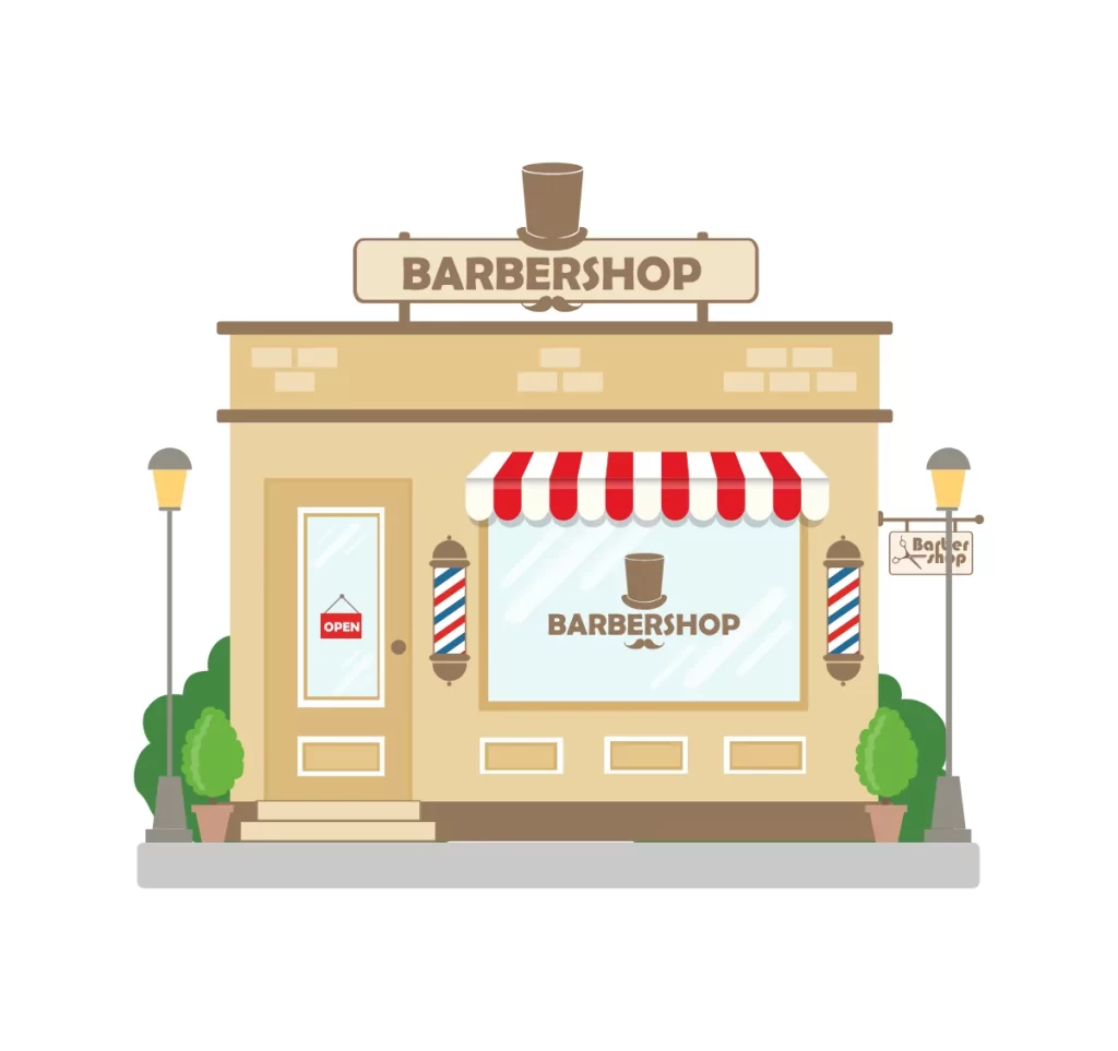 Barbershop Storefront Illustration