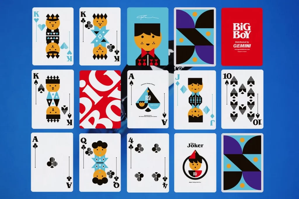 Big Boy Playing Cards Grid Layout