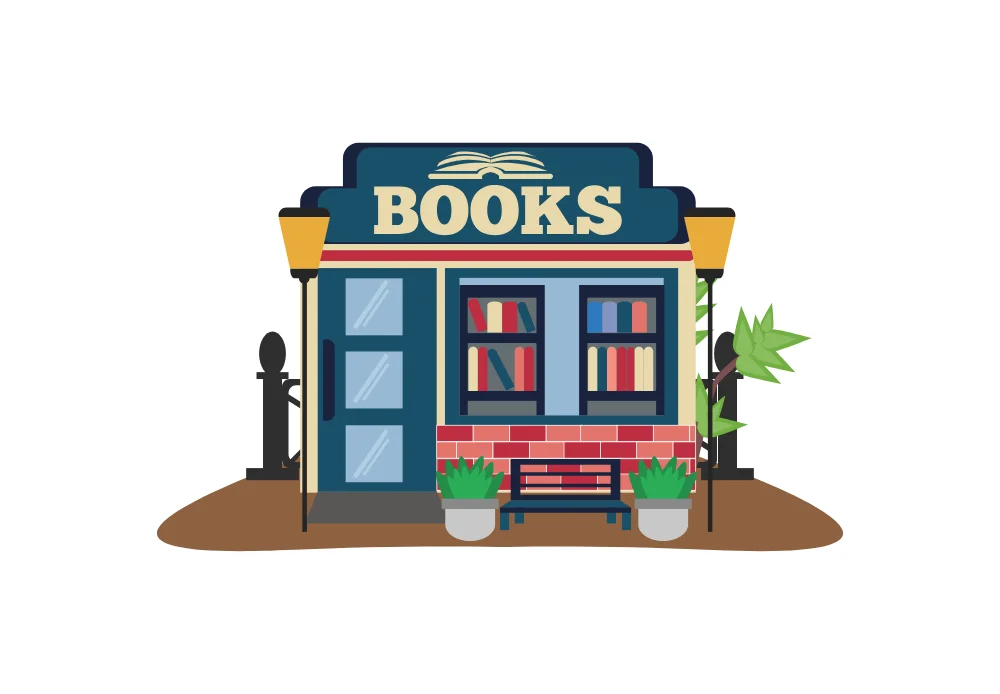 Bookstore Shopfront Illustration