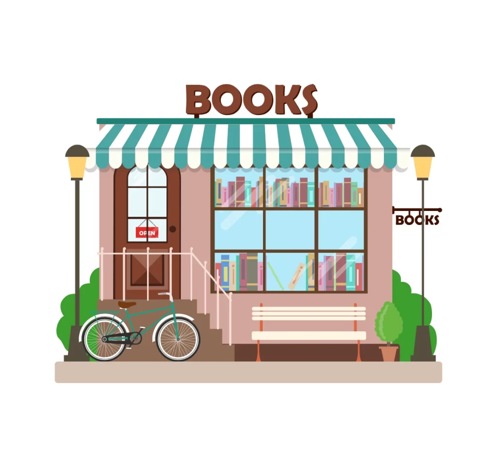Bookstore Shopfront Illustration