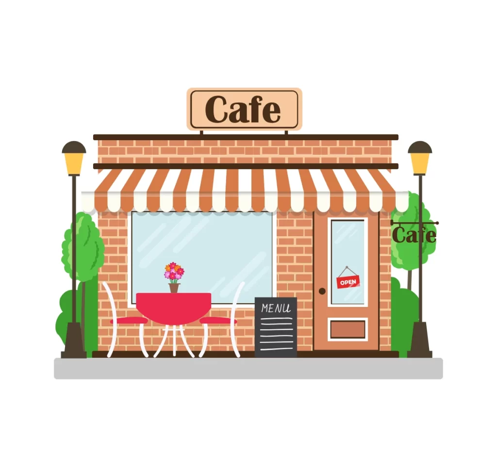 Cafe Storefront Illustration
