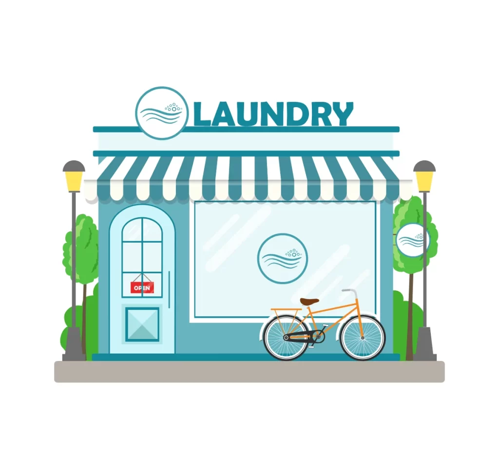 Laundry Storefront Illustration