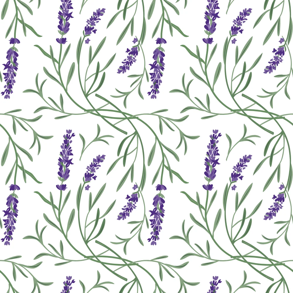 Lavender Botanical Pattern