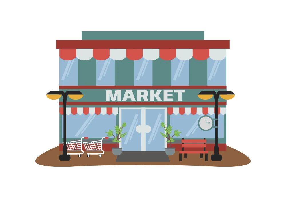 Market Storefront Illustration