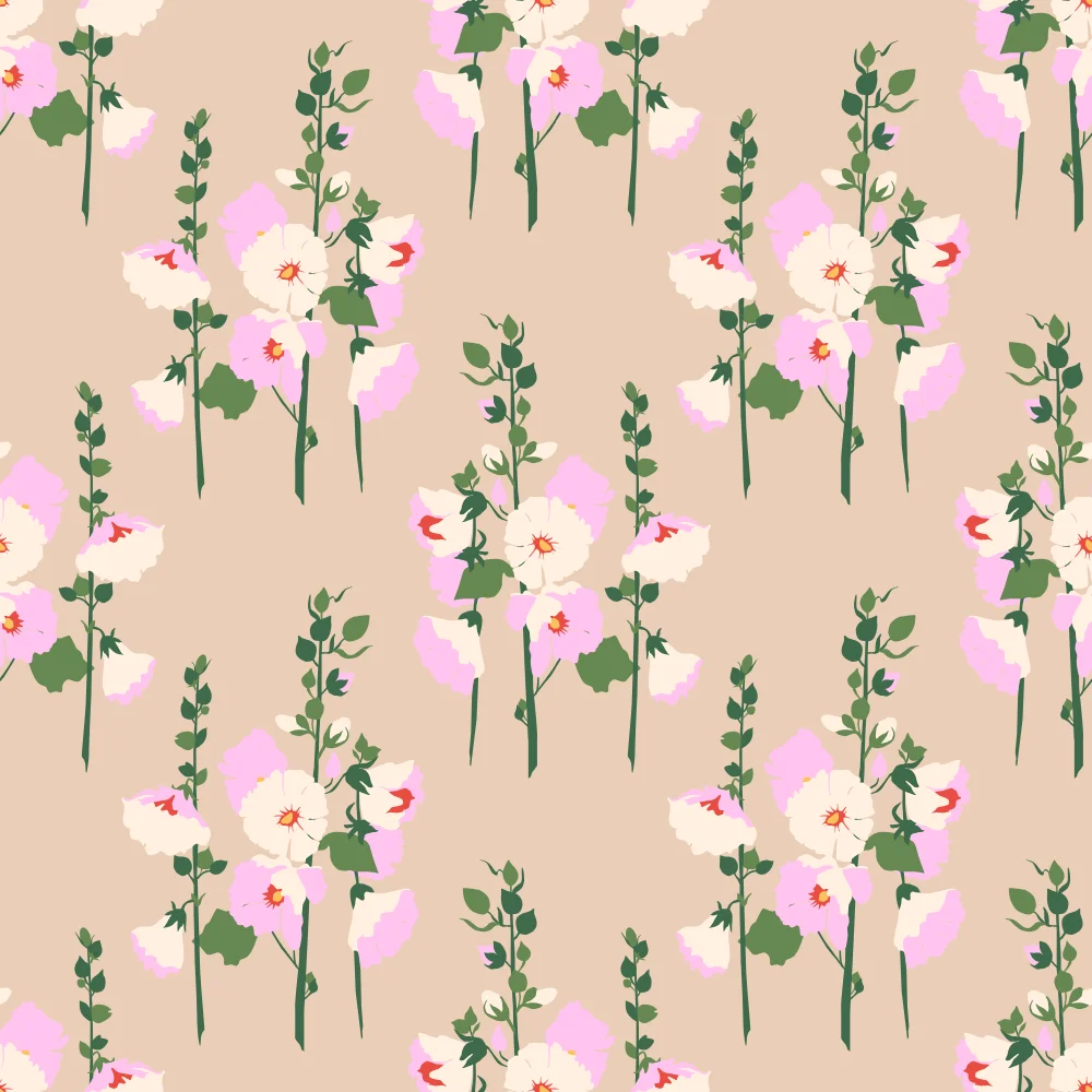 Pink and White Floral Pattern