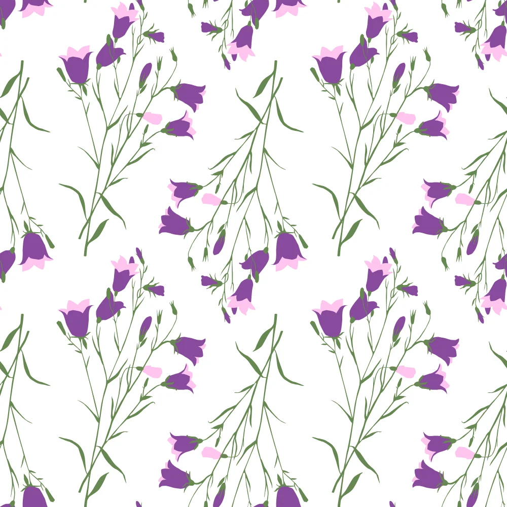 Purple Pink Delicate Flower Pattern
