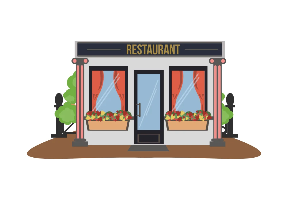 Restaurant Storefront Illustration