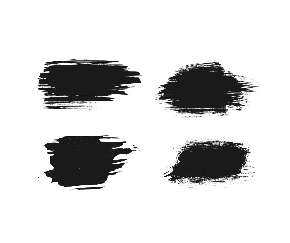 Splatter Texture Ink Brush Stroke Set