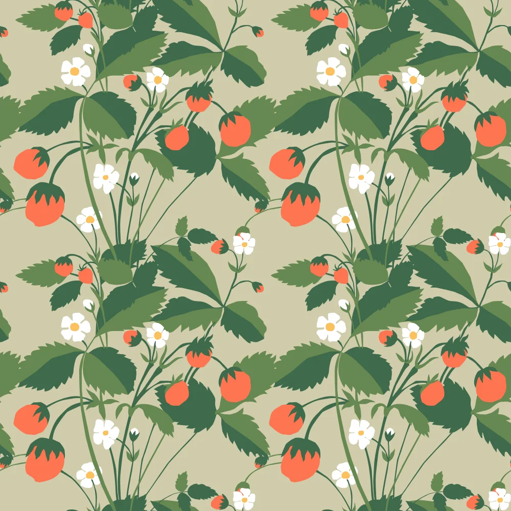 Strawberry Plant Pattern