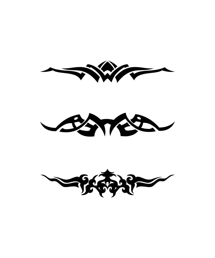 Symmetrical Tribal Armband Tattoo Design
