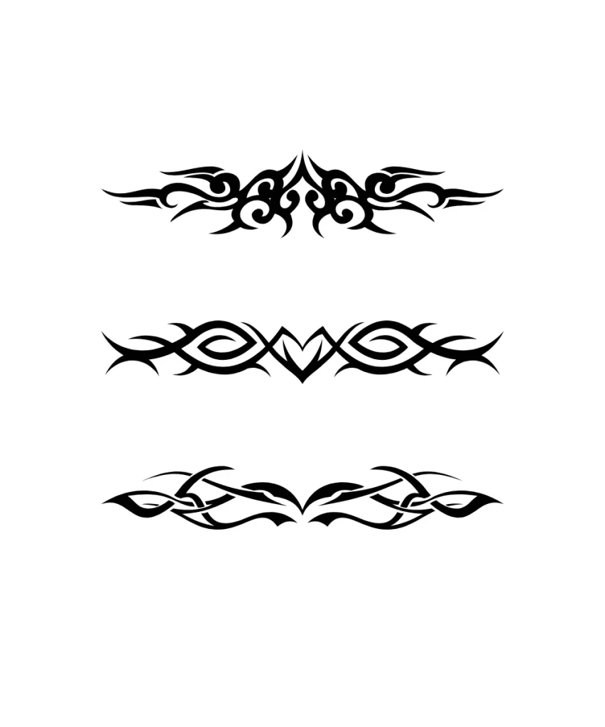 Symmetrical Tribal Pattern Tattoo Design