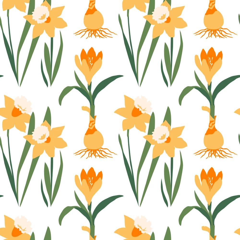 Yellow Daffodil Pattern