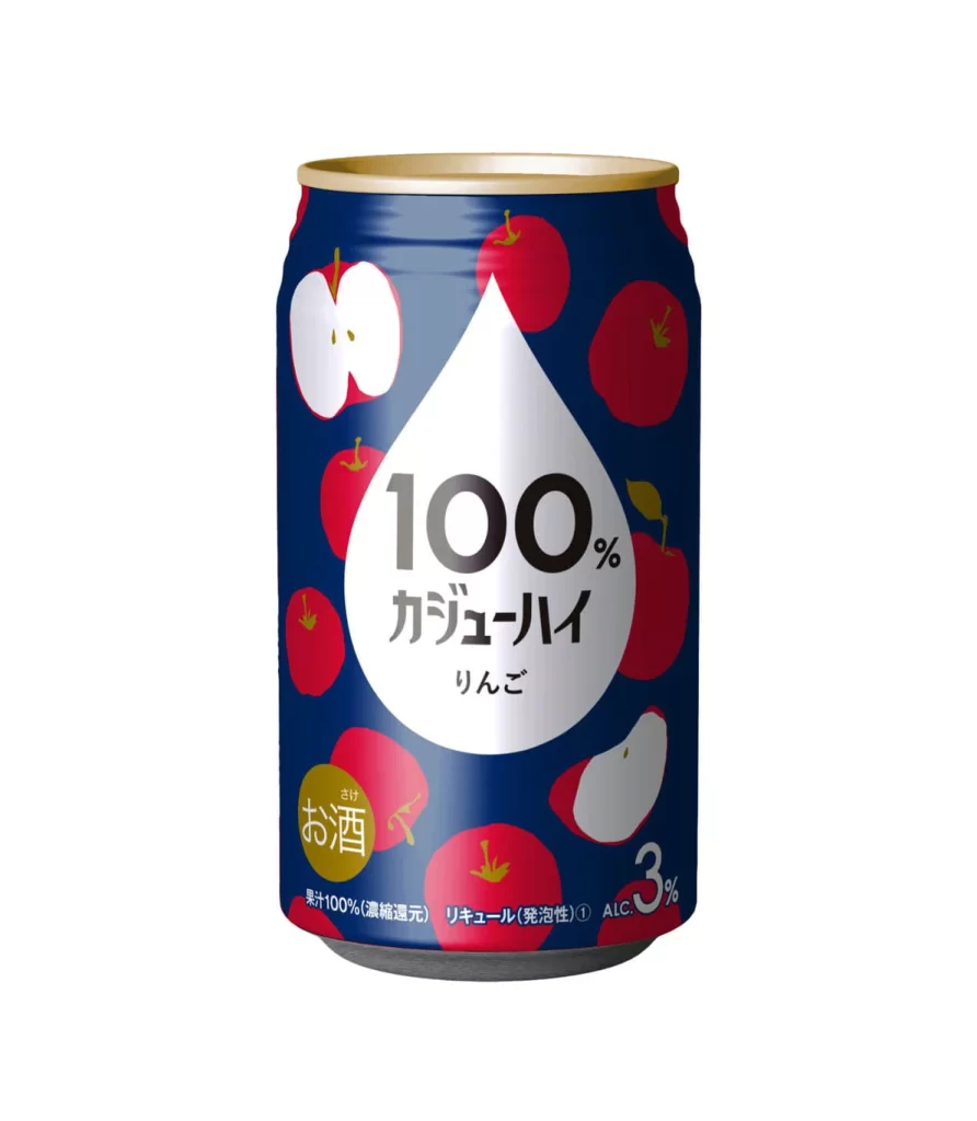 cans 100 KAJU-HI Red Apple CHU-HI 340ml Packaging
