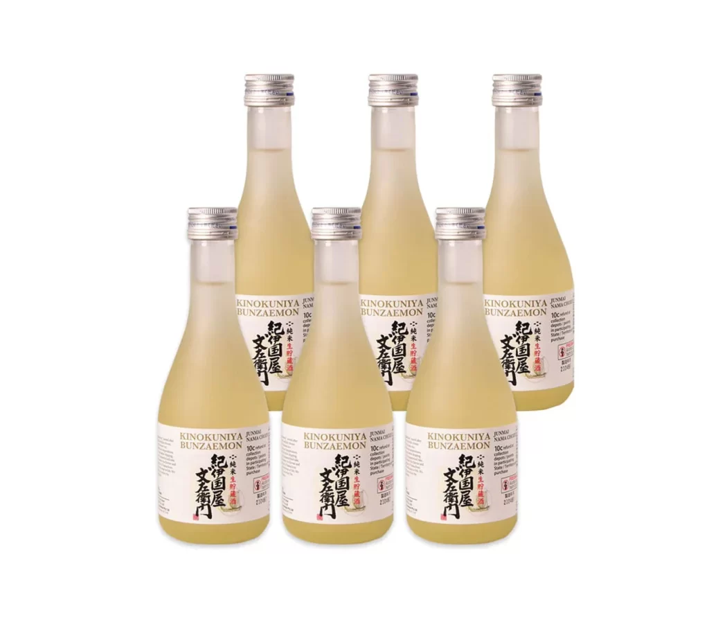 CASE Kinokuniya Bunzaemon Namachozou Japanese Sake 300ml Packaging