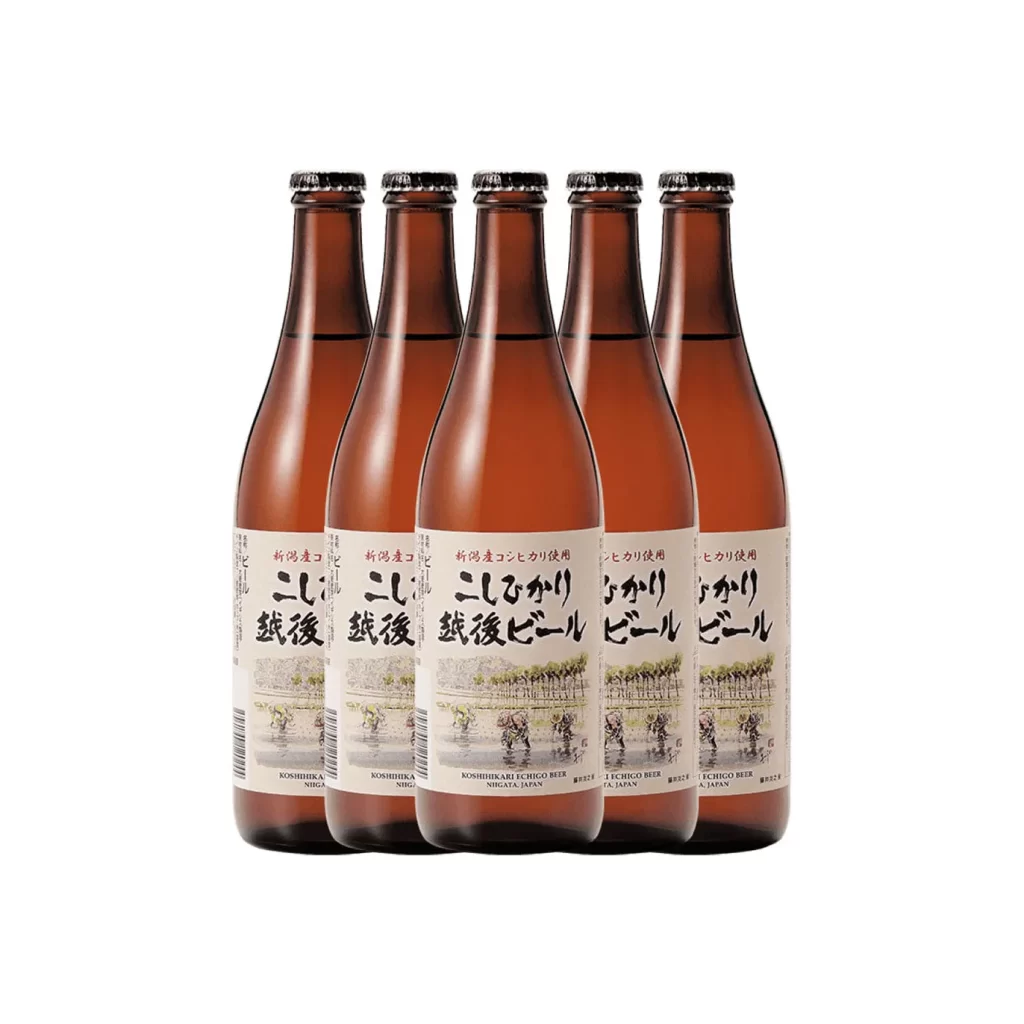 Echigo Beer Koshihikari Rice Lager 500ml Packaging