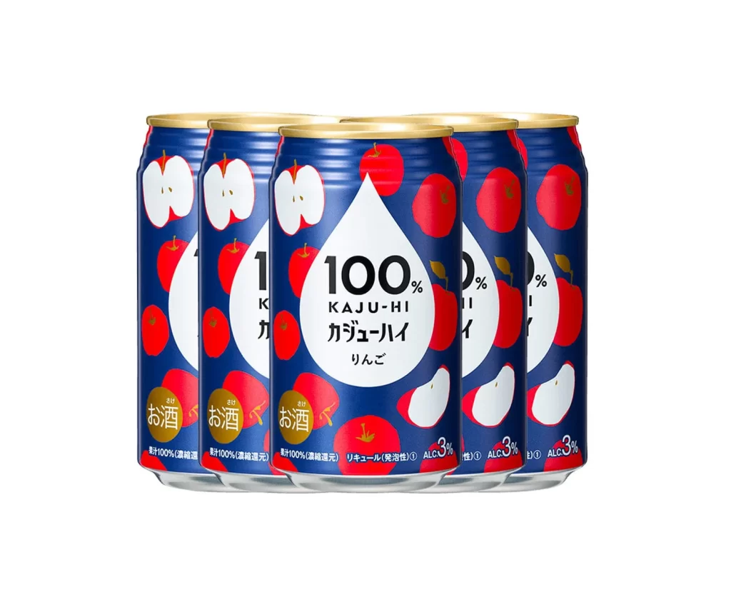 cans 100 KAJU-HI Red Apple CHU-HI 340ml Packaging