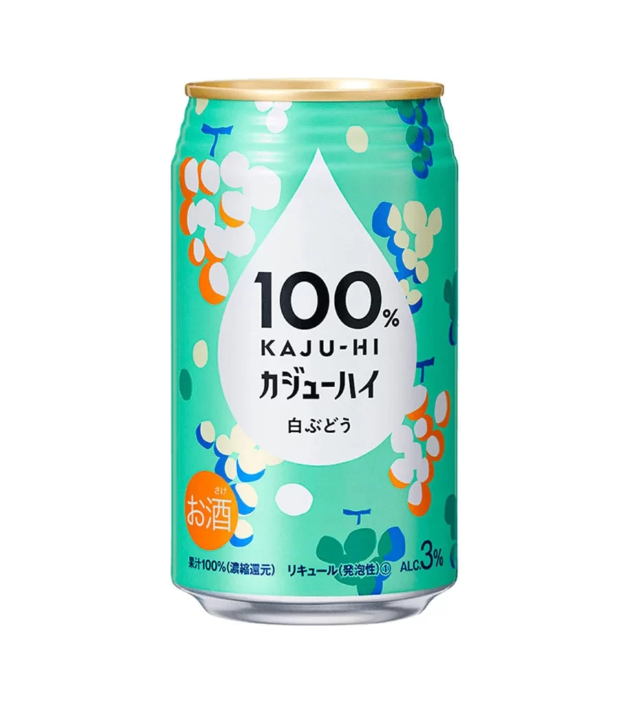 cans KAJU-HI 100 White Grape CHU-HI 340ml Packaging