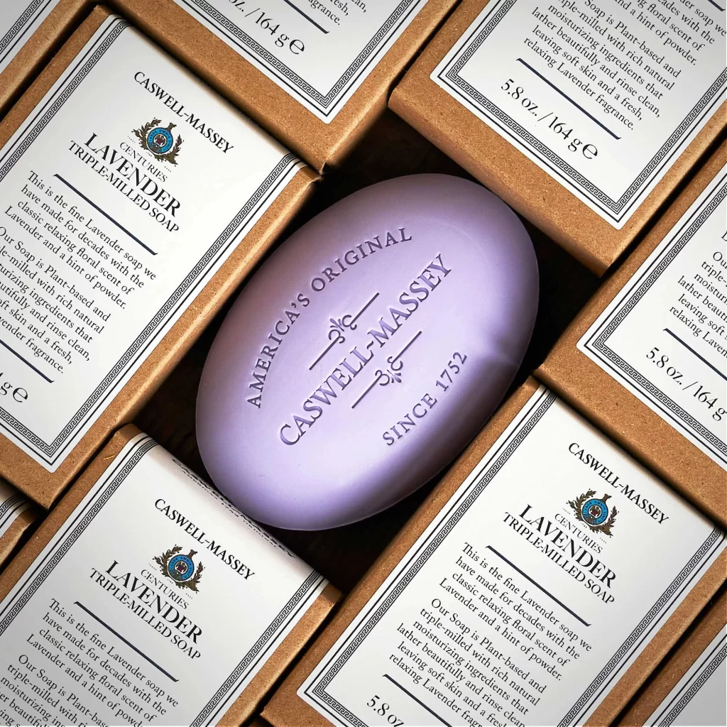 Caswell-Massey Centuries Lavender Triple Milled Soap Bar Box Packaging