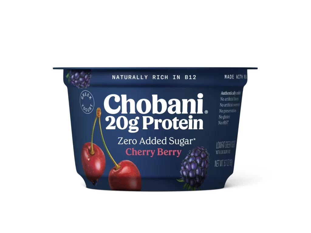 Chobani 20G Protein Drink Cherry Berry Packaging
