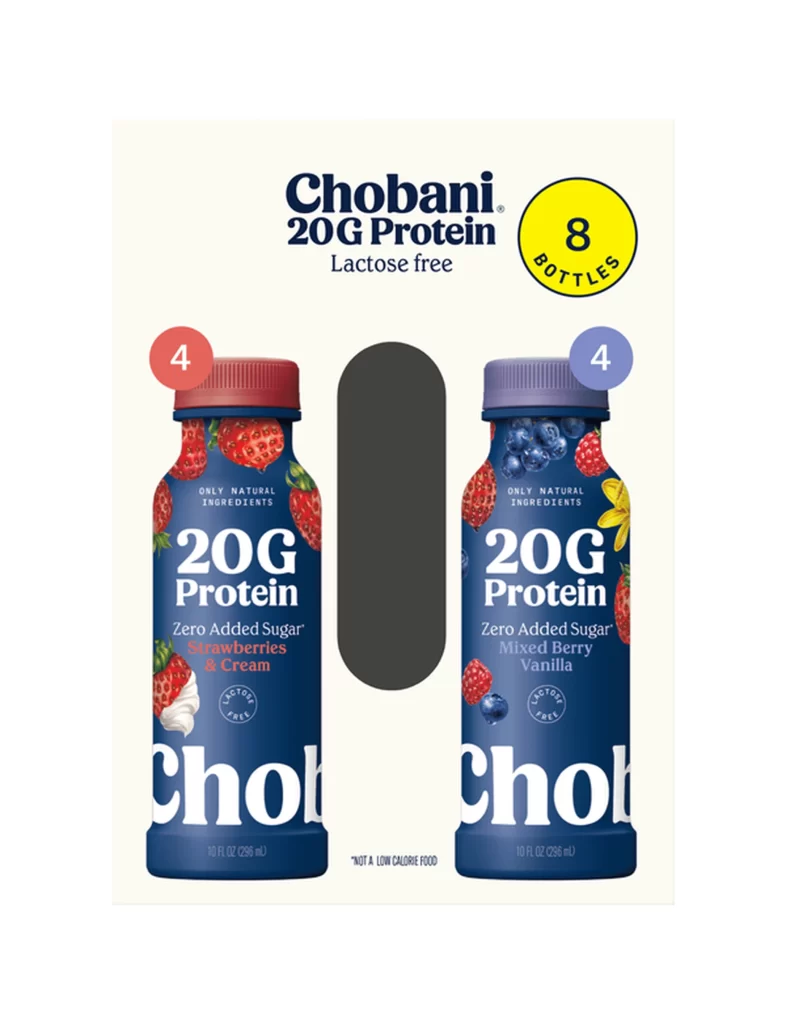 Chobani 20G Protein Drink Mixed Berry Vanilla 8 Pack Packaging