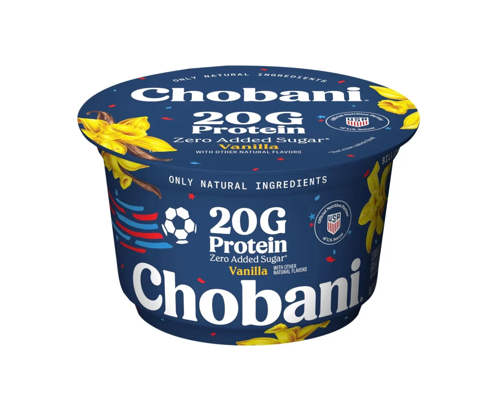 Chobani Complete Vanilla 45 Degree Packaging
