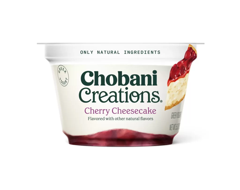 Chobani Creations Cherry Cheesecake Packaging