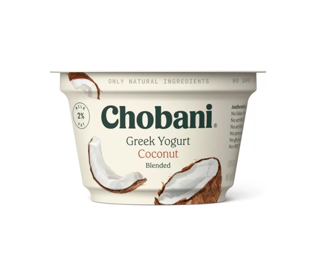 Chobani Greek Yogurt Coconut Packaging