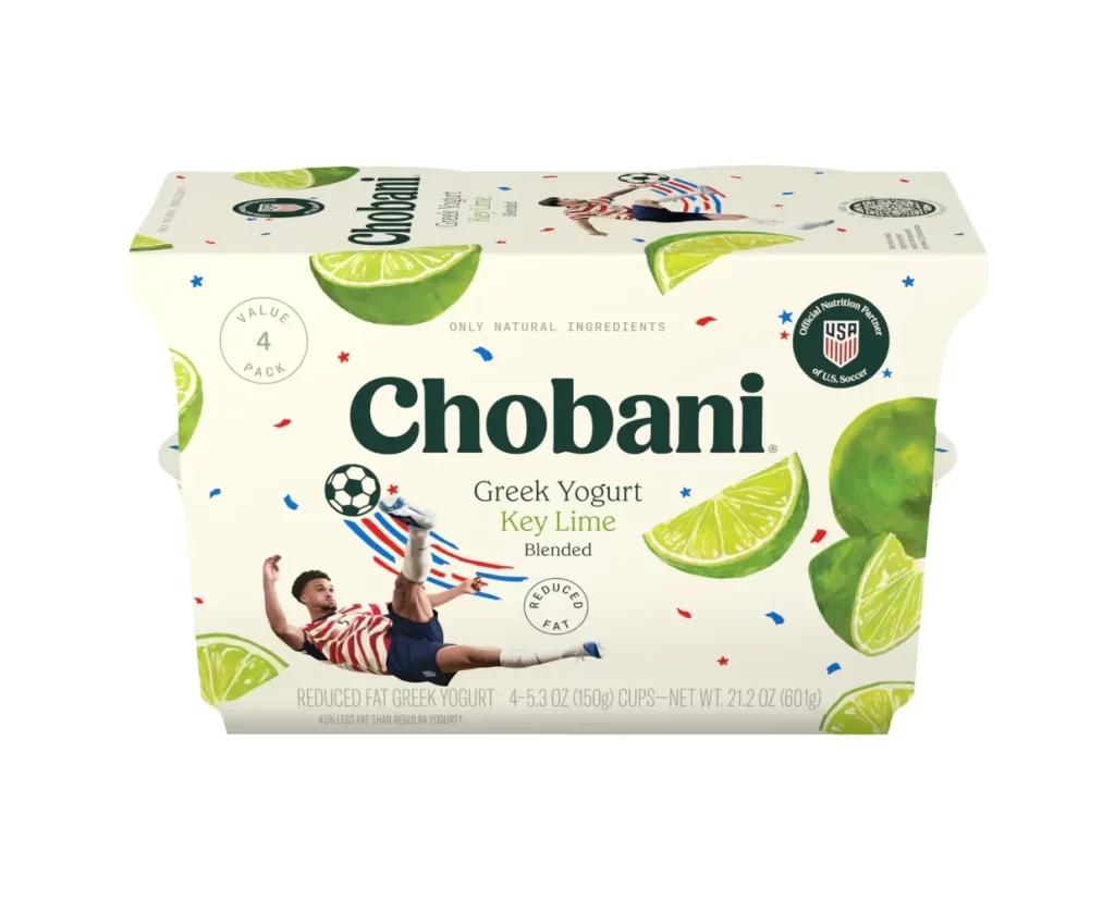 Chobani Greek Yogurt Key Lime 4 Pack Packaging